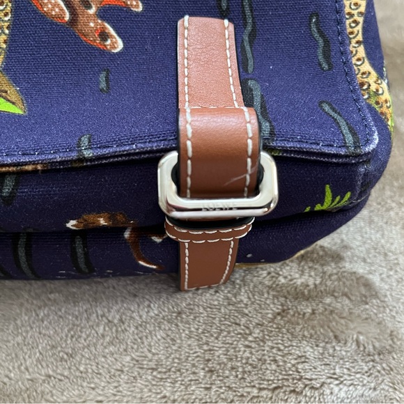 Loewe Paulas Ibiza Mermaid Blue and Brown Women's Crossbody Bag - Picture 5 of 13